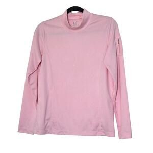 Kate Lord Pink Performance Mock Neck Golf Shirt Size Medium Women's Top